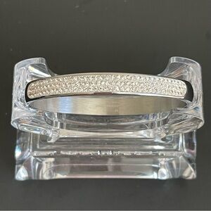 JCM stainless steel pave Crystal Bangle Bracelet.